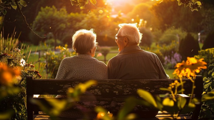 Senior couple enjoying a golden sunset – best retirement planning advisors in Mumbai