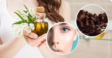 Cold pressed coconut oil used for hair and skin care