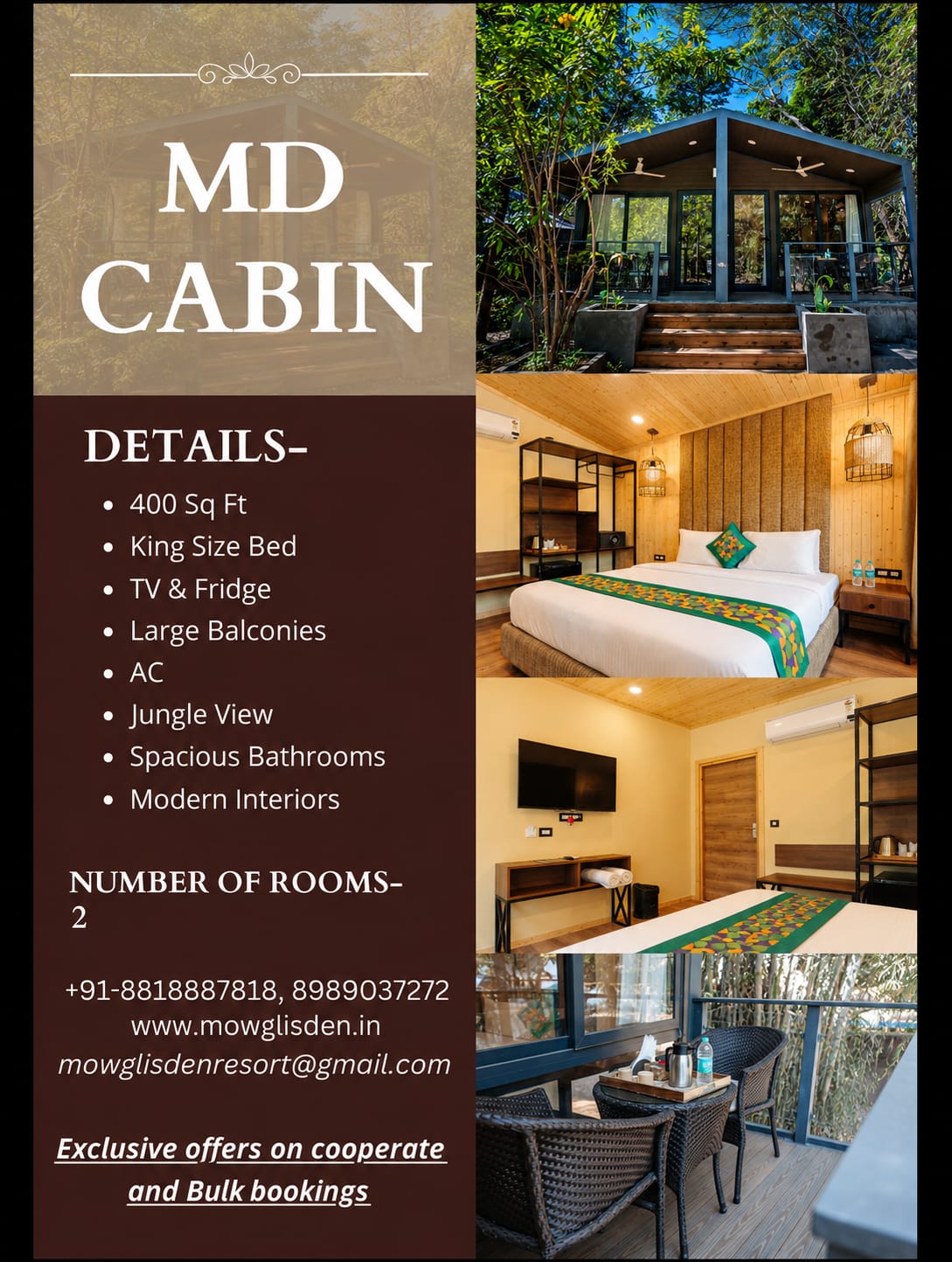 MD CABIN at Mowgli's Den, a cozy cabin with attractive architecture in a peaceful natural environment