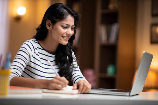 Student focused on learning