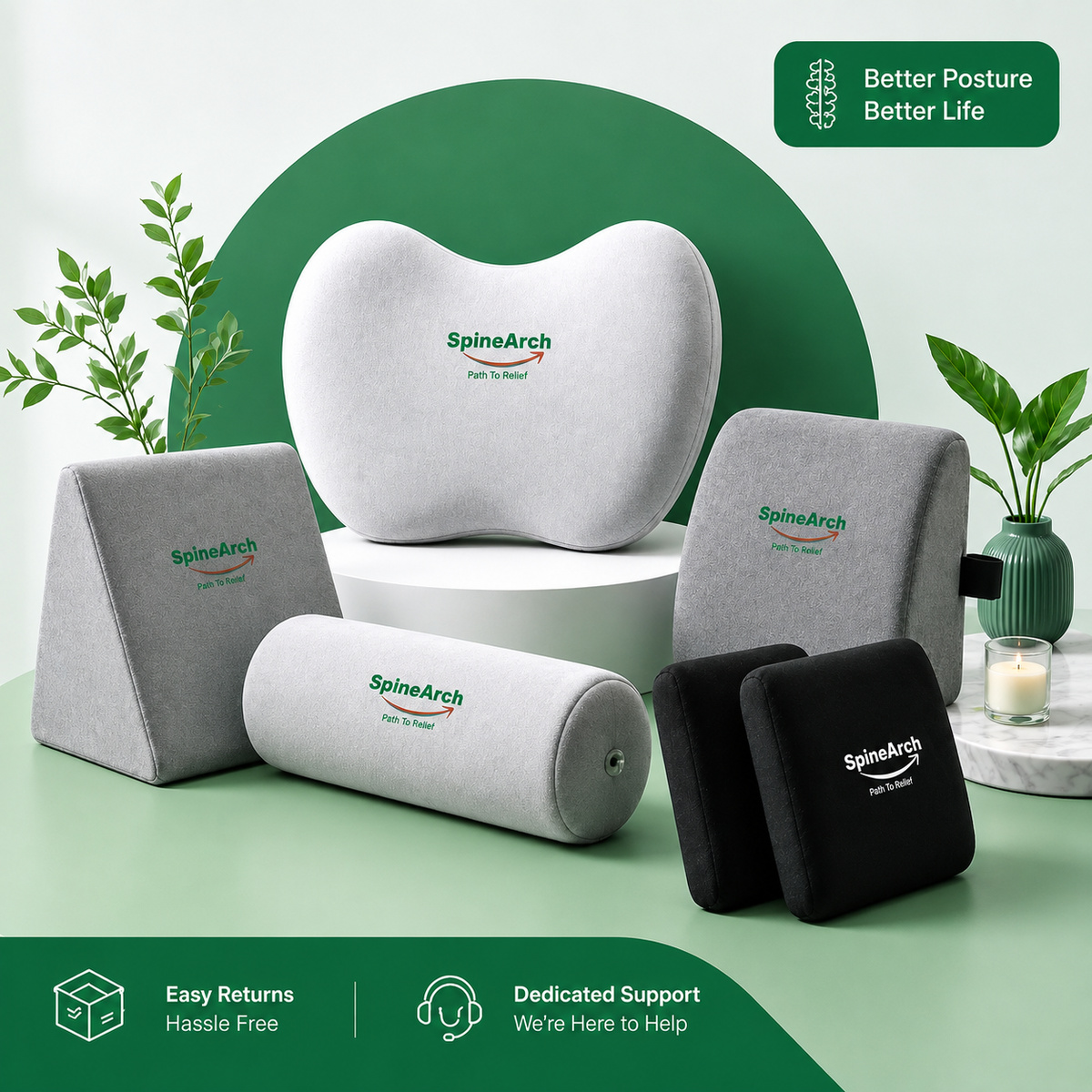 SpineArch ergonomic support products